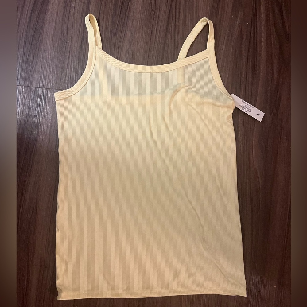 Light yellow tank never worn with tags